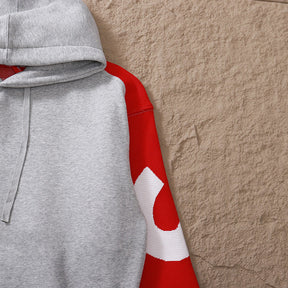 Moletom Supreme Big Logo Jacquard Red Grey