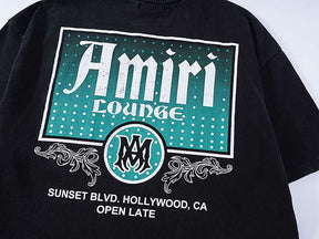Camiseta Amiri Lounge Vintage Crystal