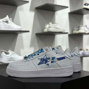 A Bathing Ape Bape Sta Low White ABC Camo Blue