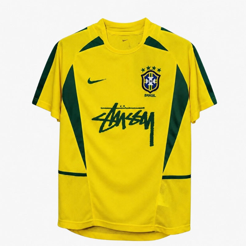 Camiseta Brasil x Stussy Retro Yellow