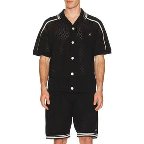 Conjunto Casablanca Crochê Preto e  Branco