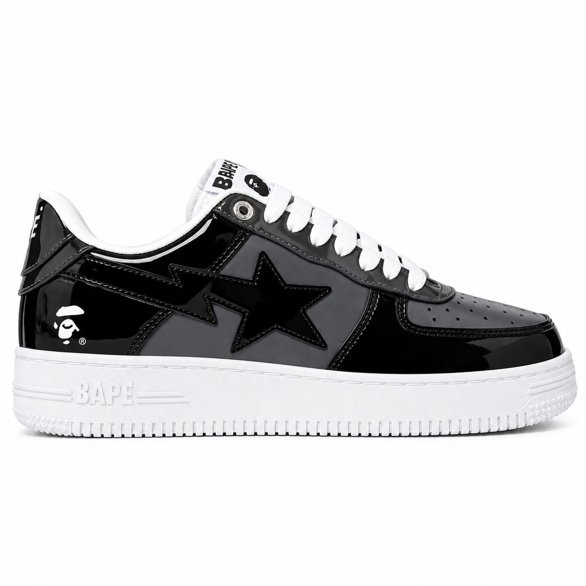 A Bathing Ape Bape Sta Low Black Grey