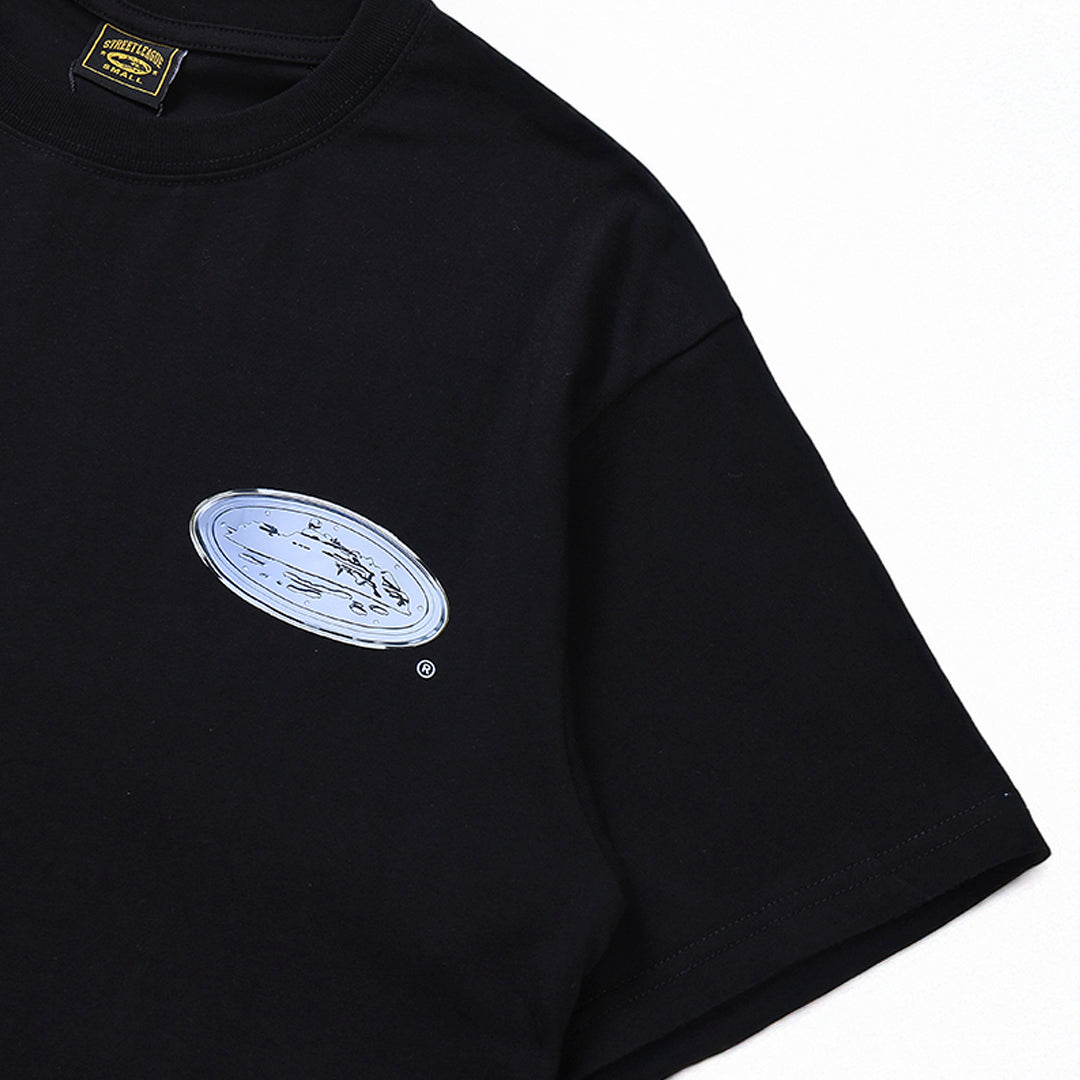 Camiseta Corteiz Logo Metallic Black