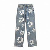 Calça Jeans Denim Tears "Cotton Wreath Light Wash" Azul