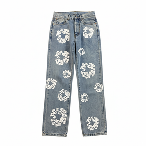 Calça Jeans Denim Tears "Cotton Wreath Light Wash" Azul