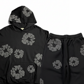 Conjunto Moletom Denim Tears Black Gray