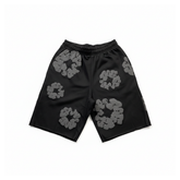 Shorts Moletom Denim Tears Black Gray