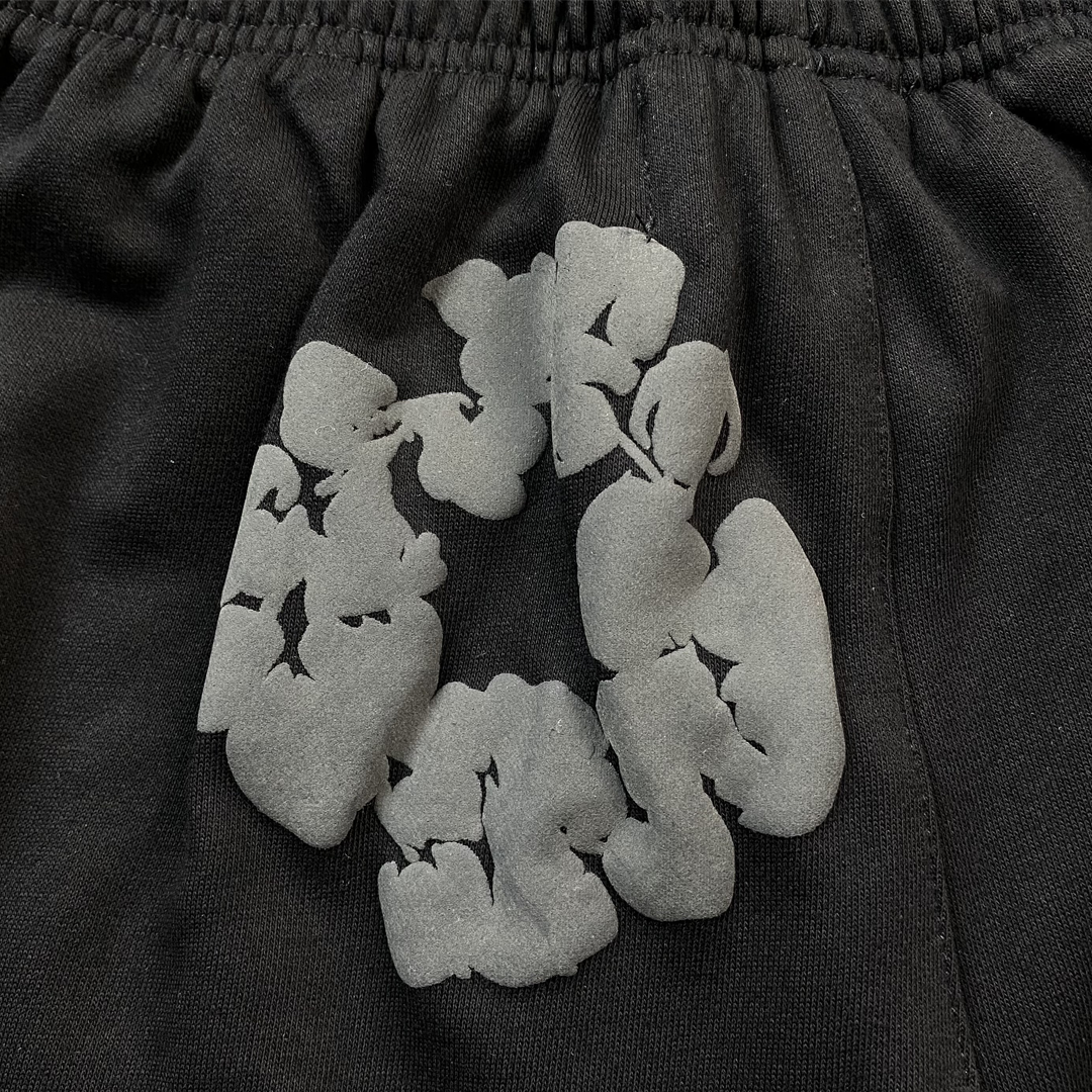 Shorts Moletom Denim Tears Black Gray