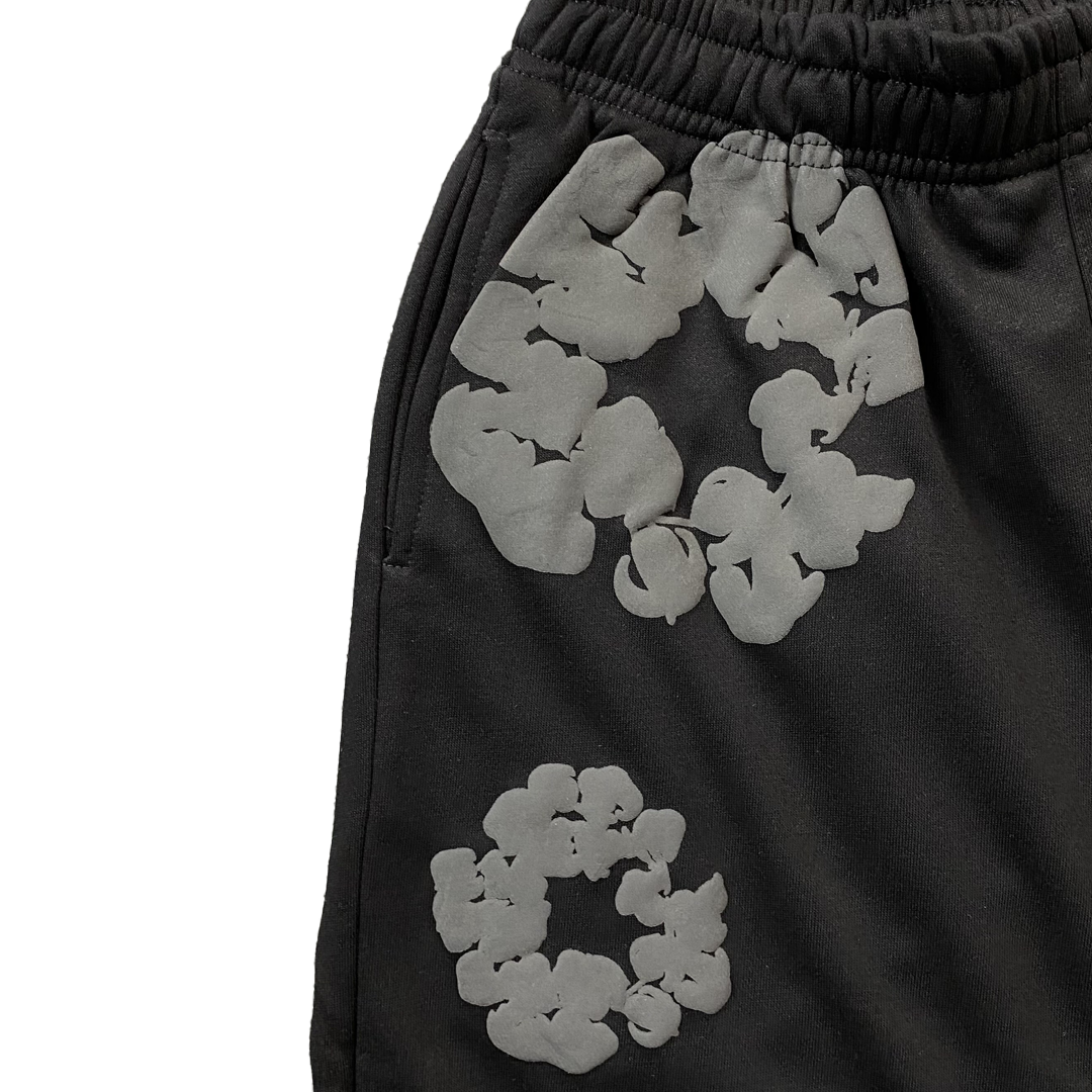 Shorts Moletom Denim Tears Black Gray