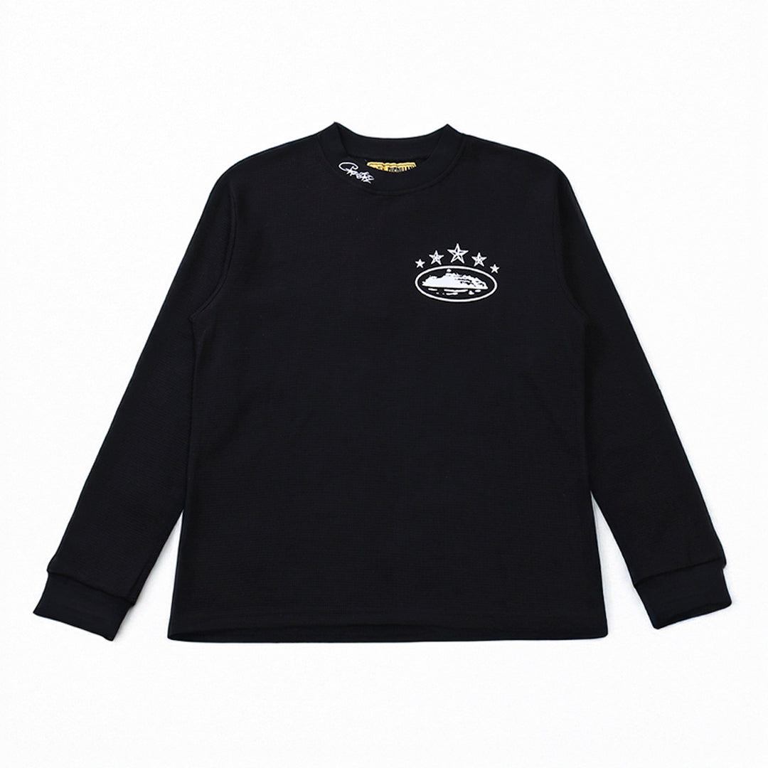 Camiseta Manga Longa Alcatraz 9 Stars Corteiz Black