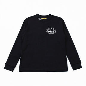 Camiseta Manga Longa Alcatraz 9 Stars Corteiz Black
