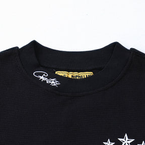Camiseta Manga Longa Alcatraz 9 Stars Corteiz Black