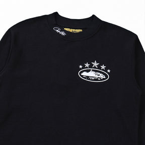 Camiseta Manga Longa Alcatraz 9 Stars Corteiz Black