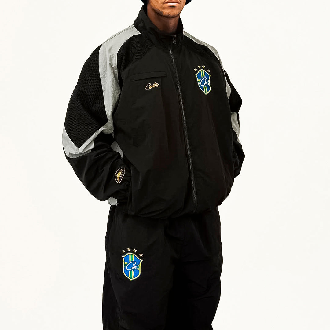 Conjunto Corteiz Olympic Shuku Brasil Black