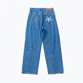 Calça Blue Jeans Corteiz Logo Tee