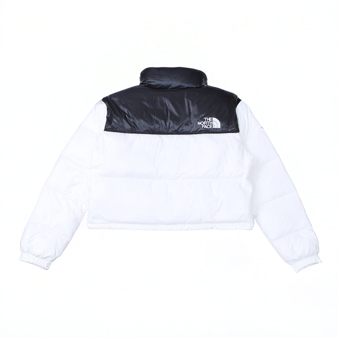 Jaqueta The North Face Nuptse Cropped Feminina Preto/Branco