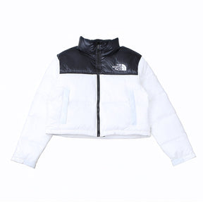 Jaqueta The North Face Nuptse Cropped Feminina Preto/Branco