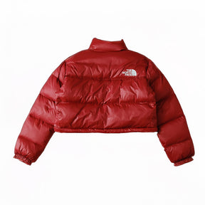 '- Jaqueta The North Face Nuptse Cropped Feminina Bordô