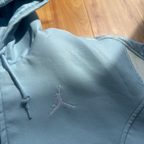Jaqueta Air Jordan x Supreme Hooded Leather Light Blue