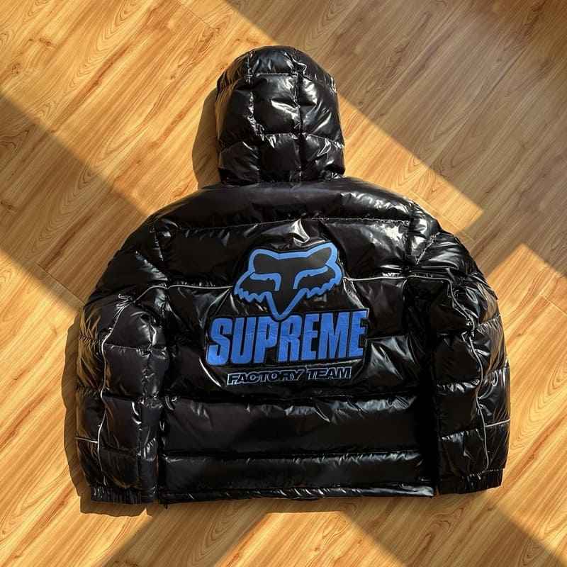 Jaqueta Supreme x Fox Racing Shiny Down Puffer Black