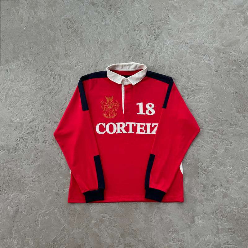 Camisa Corteiz Paneled Rugby Polo Vermelha