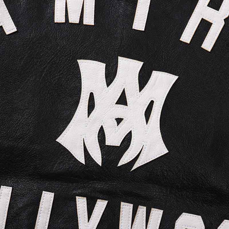 Jaqueta Amiri MA Hollywood BomberLeather Black