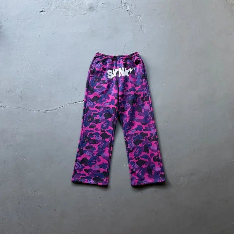 Conjunto BAPE x SYNA By Central Cee x Spotfy Shark Camo Purple