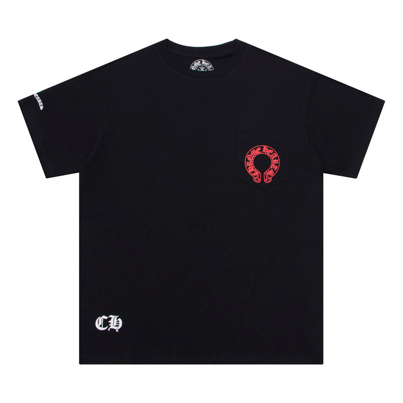 Camiseta Chrome Hearts horseshoe Cemetery Cross Preta
