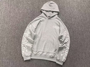 Moletom Amiri Bones Stacked Cinza