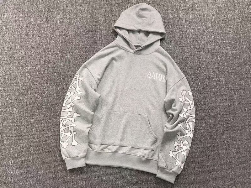 Moletom Amiri Bones Stacked Cinza