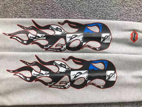 Moletom Chrome Hearts x Matty Boy Flames Cinza