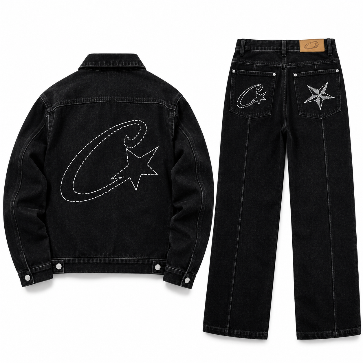 Conjunto Jeans Corteiz C-Star Denim Jeans