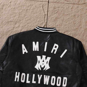 Jaqueta Amiri MA Hollywood BomberLeather Black