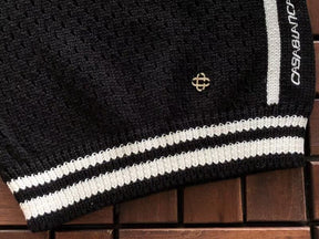 Conjunto Casablanca Crochê Preto e  Branco