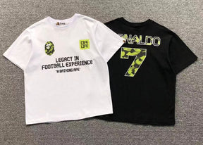 Camiseta BAPE x CR7Life Ronaldo 7 Preta