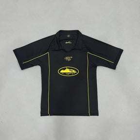 Camiseta Corteiz Talismo Preta e Amarelo
