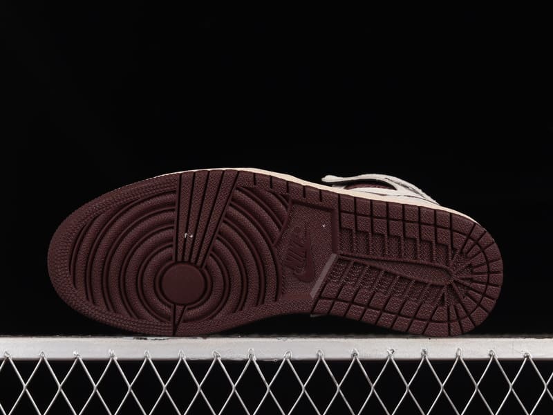 A Ma Maniere x Air Jordan 1 Sail and Burgundy