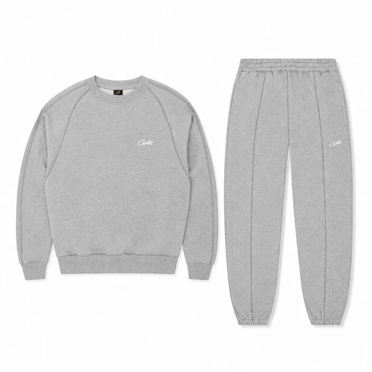 Conjunto Moletom Corteiz HMP V2 Cinza